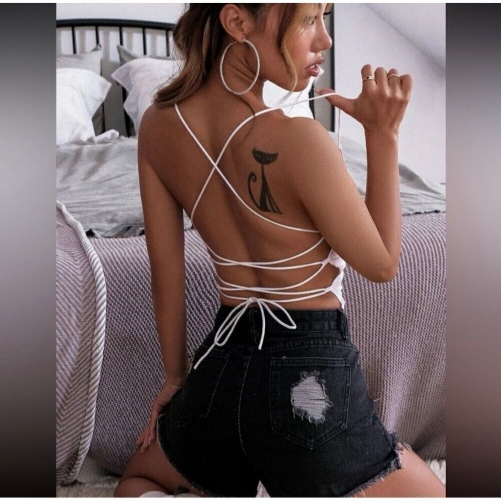 NWOT SHEIN WHite Backk Strapless